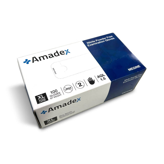 Amadex Nitrile Examination Powder Free Gloves - XL - Carton (1000pc)