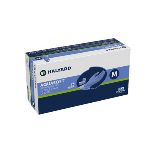 Halyard Aquasoft Nitrile Exam Gloves M - Carton (3000pc)