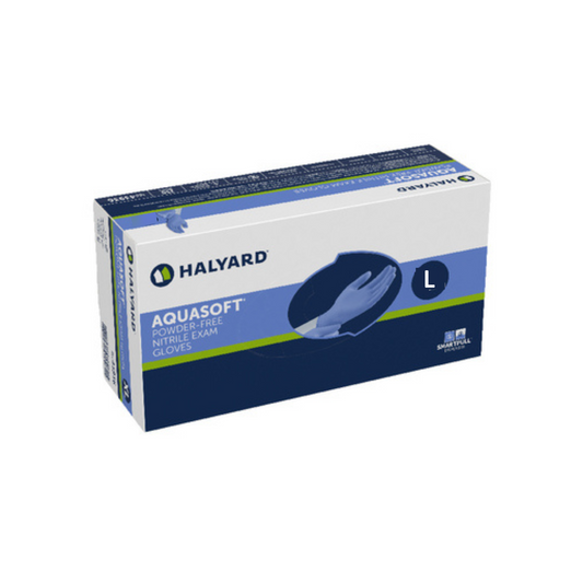 Halyard Aquasoft Nitrile Exam Gloves L - Carton (3000pc)