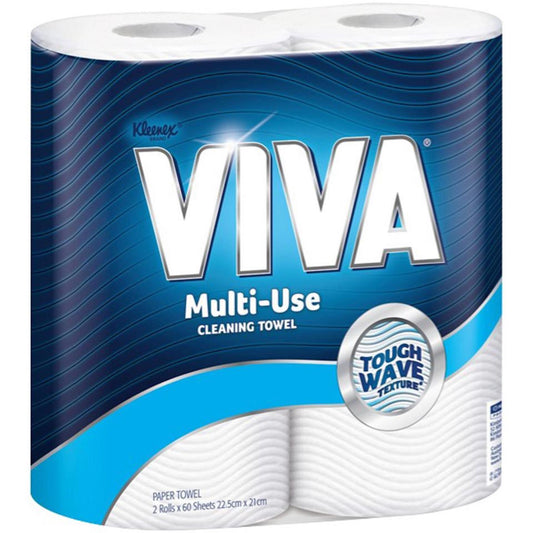 Kleenex VIVA 44301 Kitchen Towel - Twin Pack - (2 x 60pc Roll)