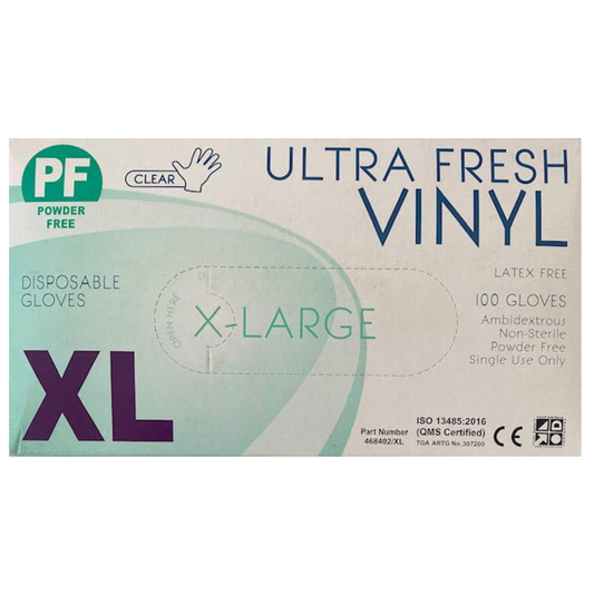 Ultra Fresh Vinyl Clear Gloves XL - Box (100pc)