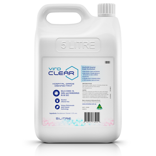 ViroCLEAR Hospital Grade Disinfectant for Surfaces 5L - Carton (2pc)