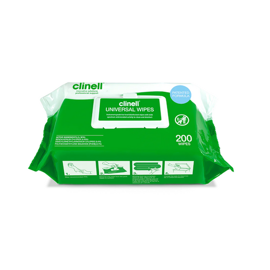 Clinell Universal Wipes CW200 - Carton (6 x 200pc Pack)