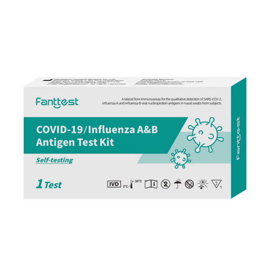 Fanttest Covid-19/Influenza A&B Antigen Test Kit Single - Box (1 test)