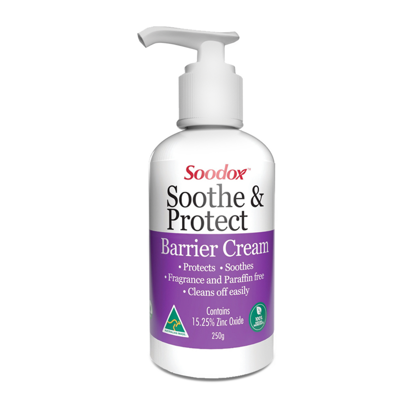 Soodox Soothe & Protect Barrier Cream 250g Pump - Carton (40 x 250g)