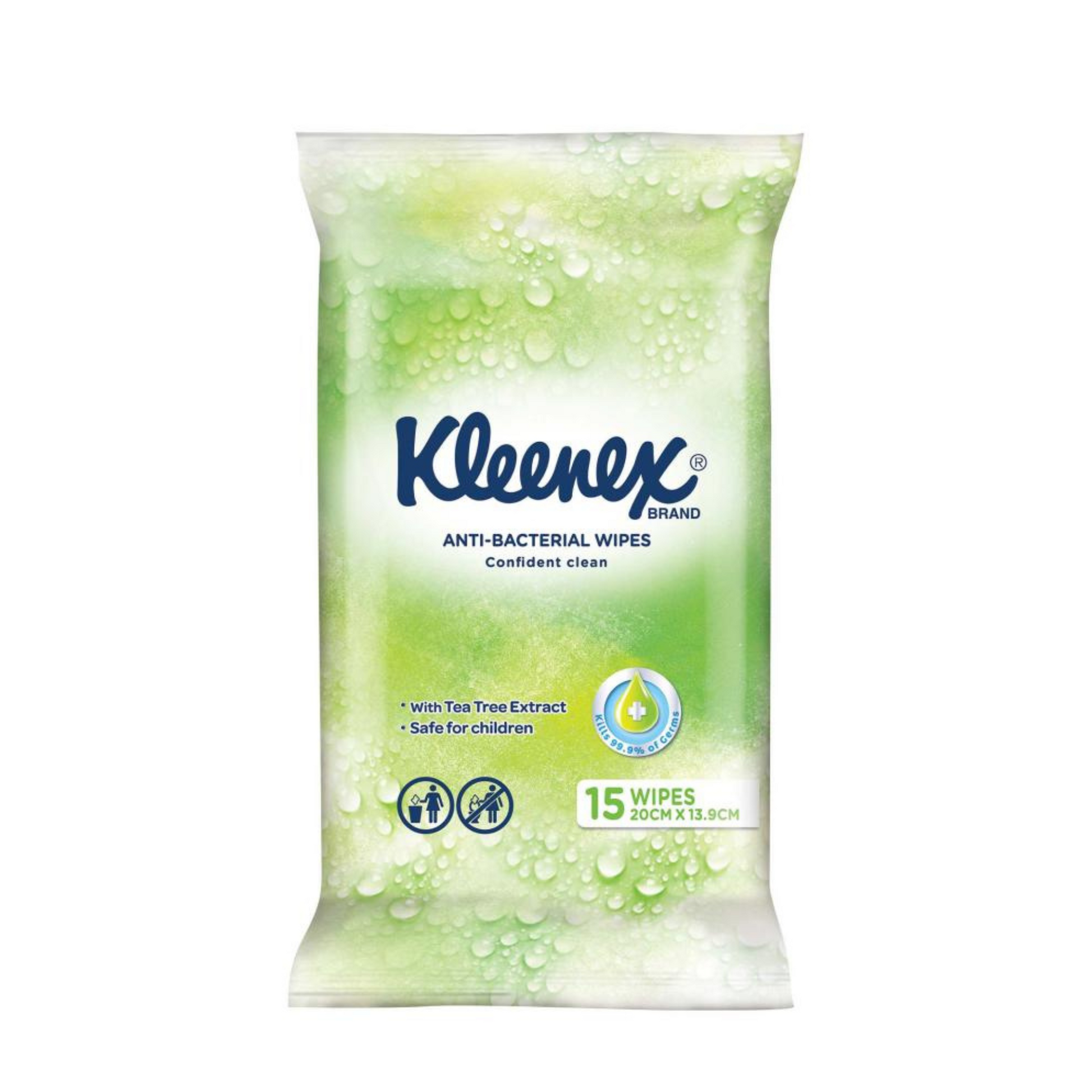 Kleenex Anti-Bacterial Wet Wipes Pack 15