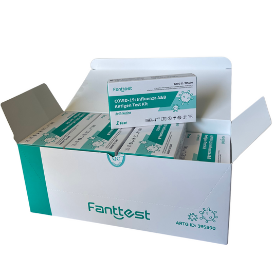 Fanttest Covid-19/Influenza A&B Antigen Test Kit - Box (20 tests)