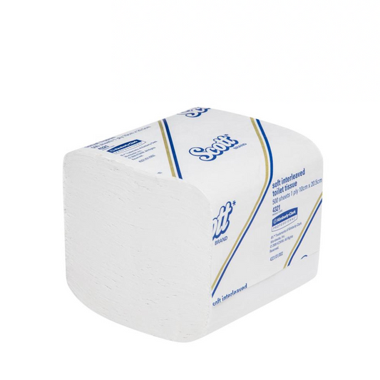 Scott Interleaved Toilet Tissue 1 Ply - Carton (36 x 500pc Pack)