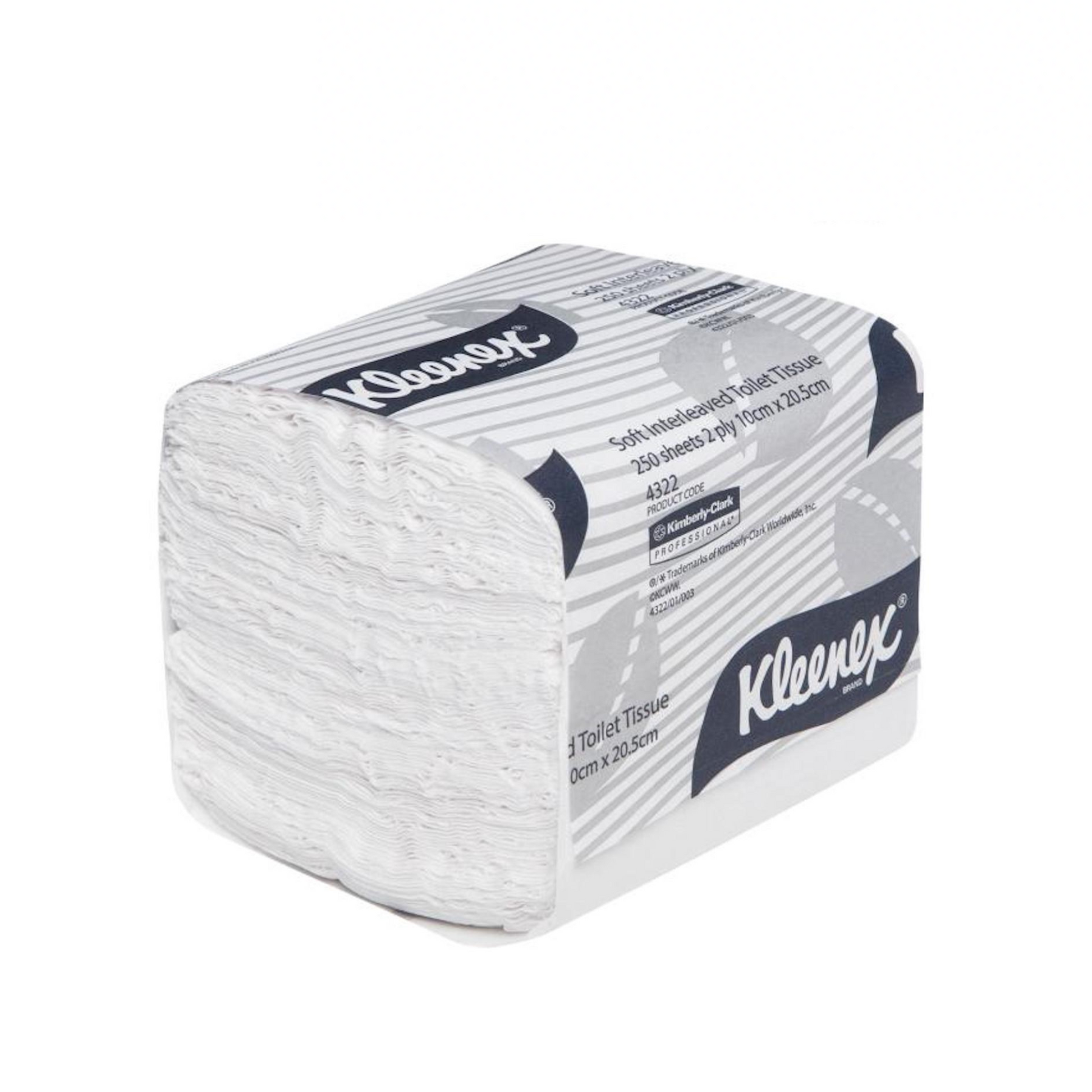 Kleenex Soft Interleaved Toilet Tissue 2 Ply - Carton (36 x 250pc Pack)