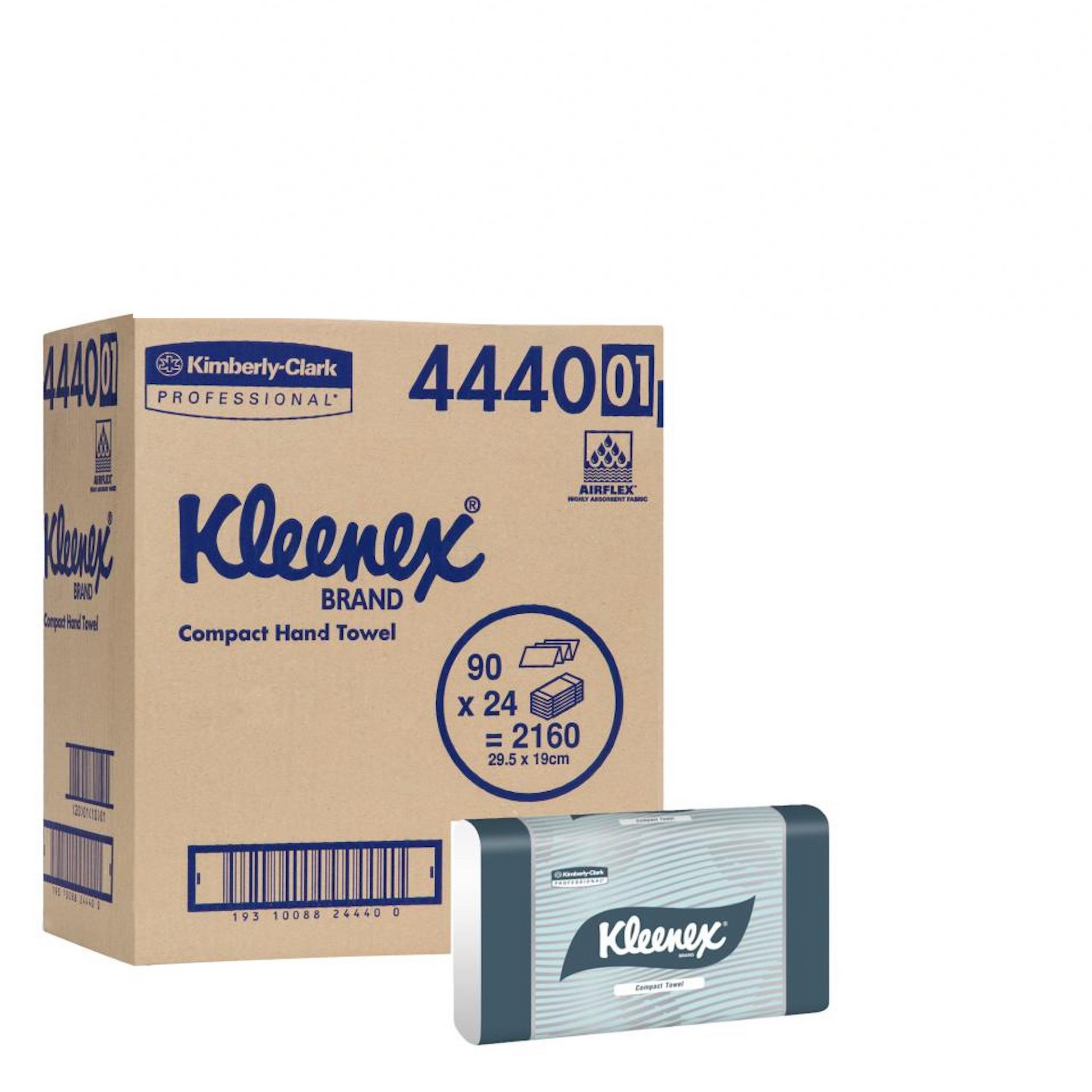 Kleenex 4440 Compact Hand Towels Refill - Carton (24 x 90pc Pack)