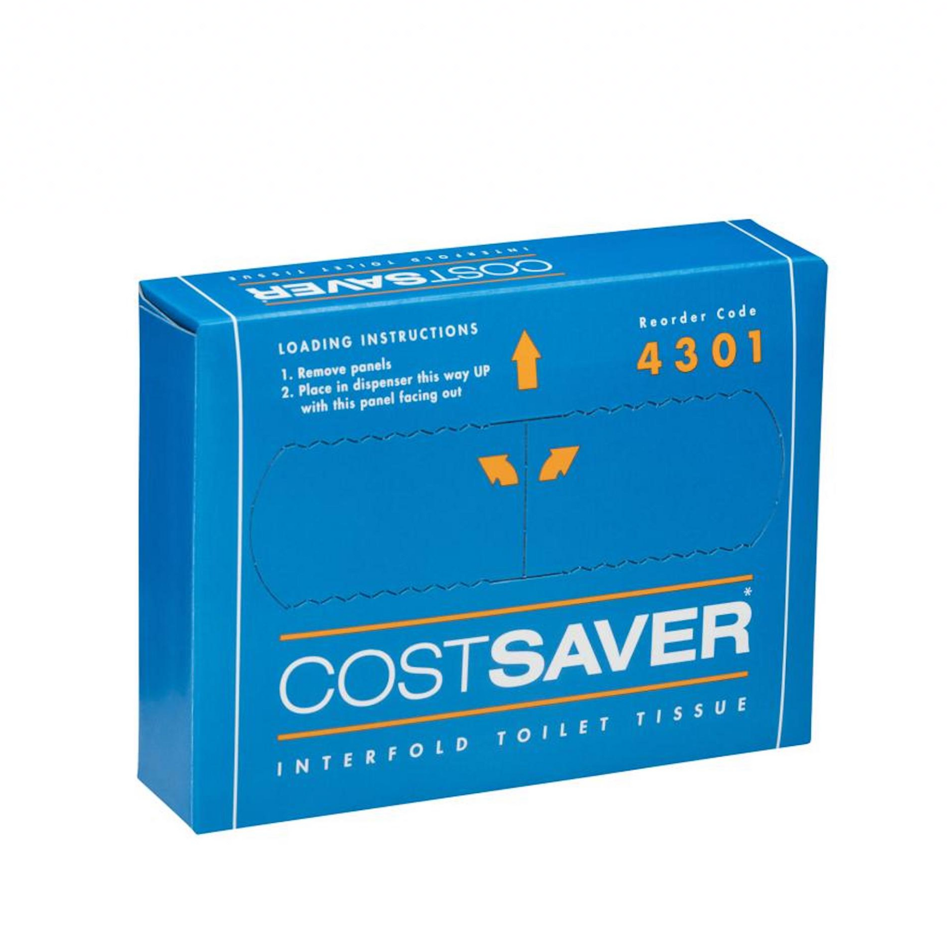 Kimberly Clark 4301 Costsaver Toilet Tissue 1 Ply 200 Sheets - White - Carton (72 x 200pc Pack)