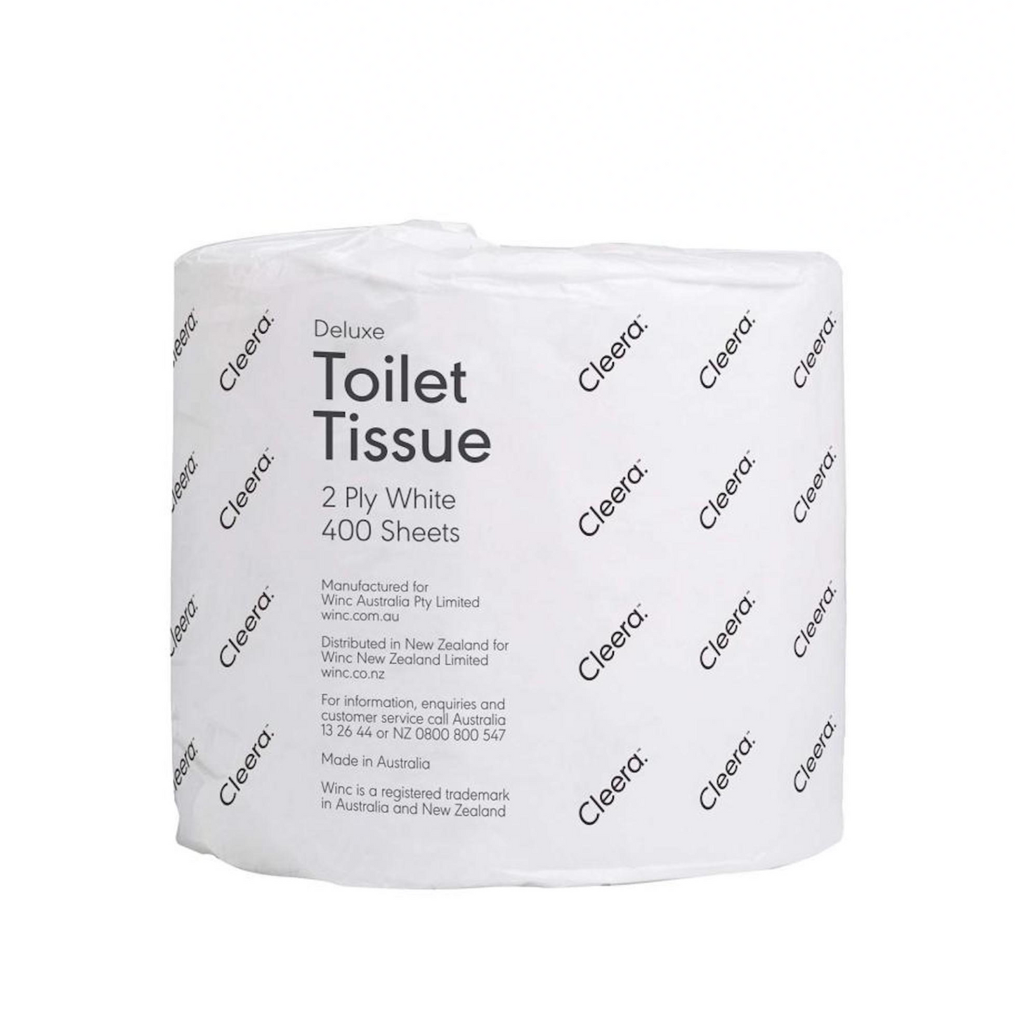 Cleera Toilet Tissue Roll 2Ply 400 Sheet - Carton (48 rolls)