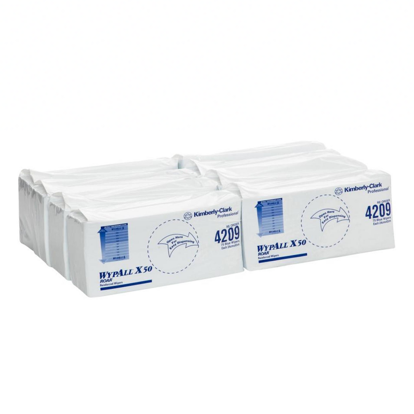 Wypall 4209 X50 Wipers 24cmx42cm Blue - Carton (8 x 50pc Packs)