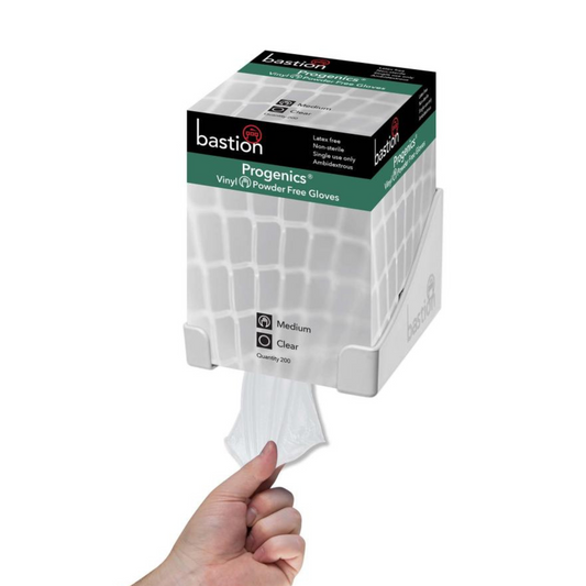 Bastion Vinyl Clear Gloves Progenics Cuff First Dispensing System - S Carton (1600pc)