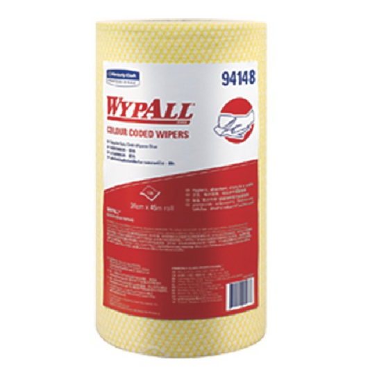 Wypall 94148 Yellow Colour Coded Cloth 106 Wipers Per Roll