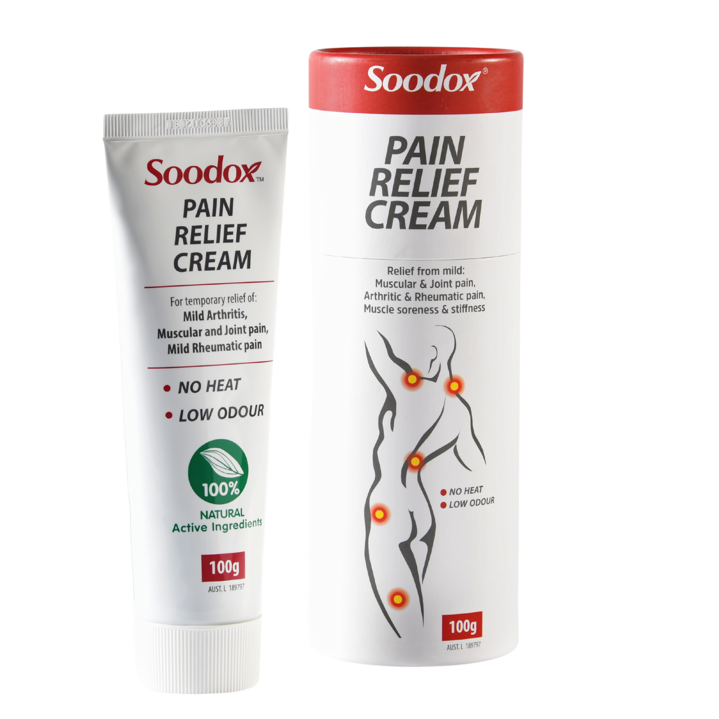 Soodox Australian Made Pain Relief Cream 100g Tube - Carton (30 x 100g)