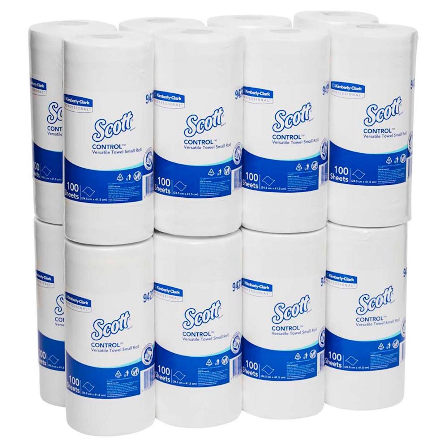 Scott Control 94210 Versatile Towel Roll Muliti-purpose Wipers 24.5 x 41.5cm (S) White - Carton (16 x 100pc Box)